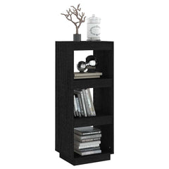 vidaXL Book Cabinet | Black | Solid Pinewood | Medium | Book Cabinet 4