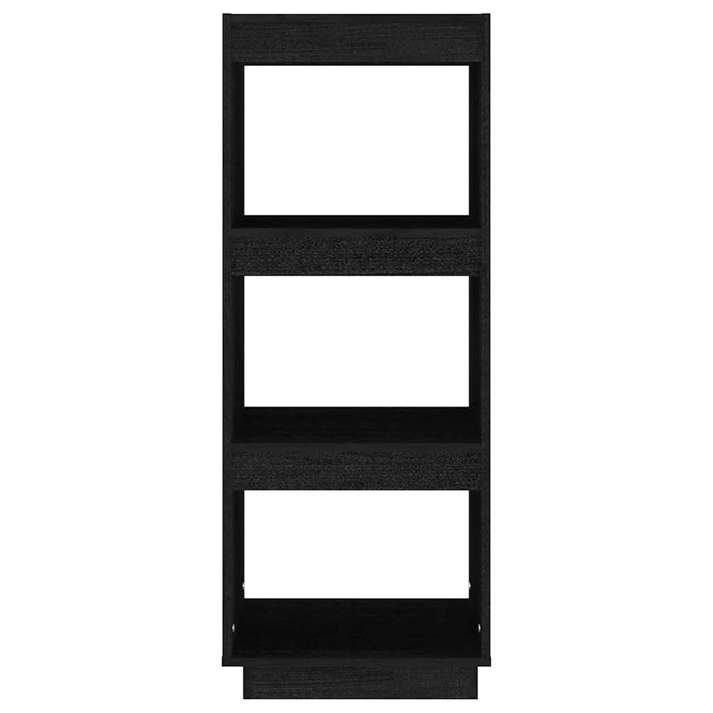 vidaXL Book Cabinet | Black | Solid Pinewood | Medium | Book Cabinet 5