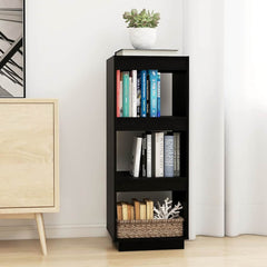 vidaXL Book Cabinet | Black | Solid Pinewood | Medium | Book Cabinet 1