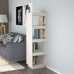 vidaXL Book Cabinet | White | Solid Pine Wood | 40 x 35 x 135 cm | Book Cabinet 1