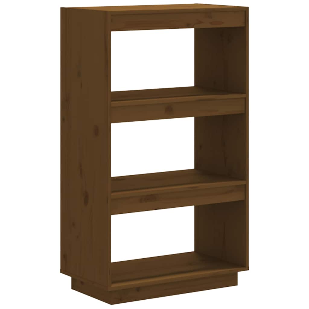 vidaXL Book Cabinet | Honey brown | Solid pinewood | Medium | Book Cabinet 2