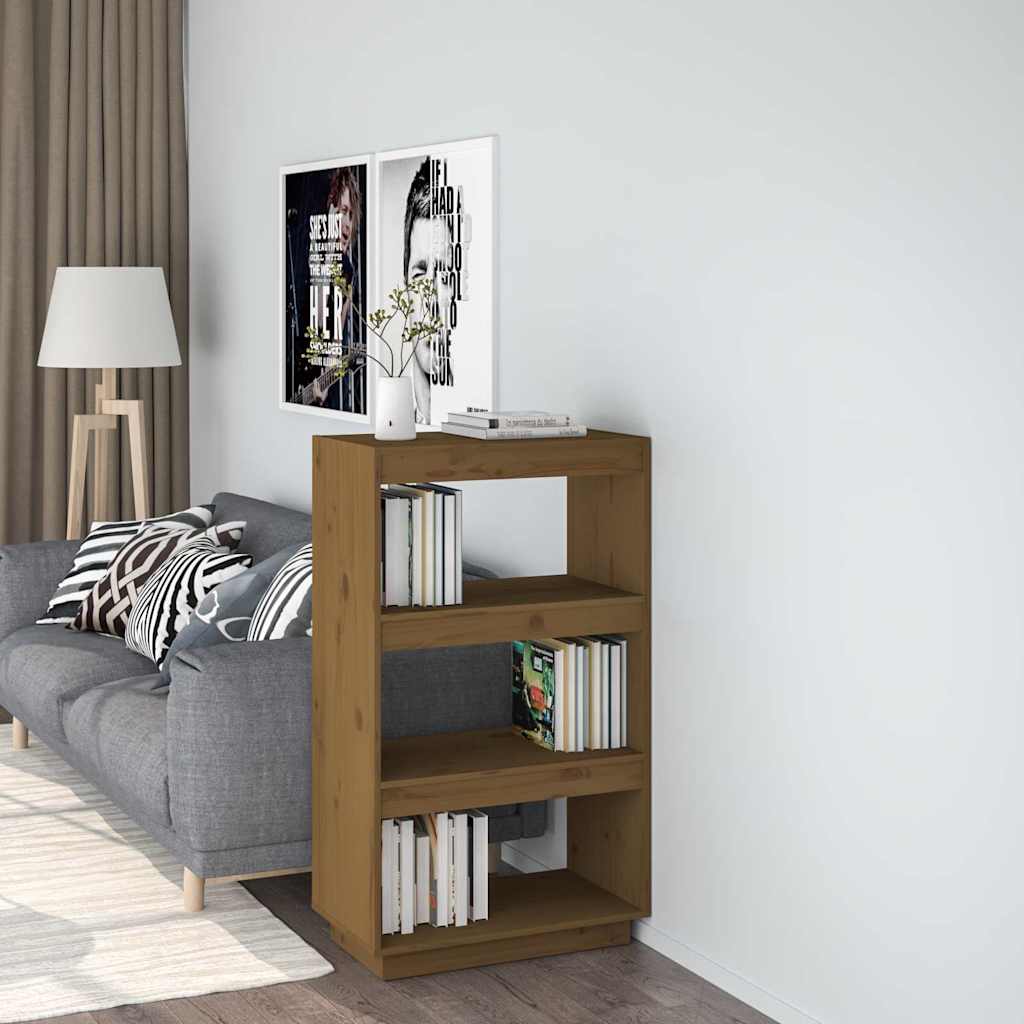 vidaXL Book Cabinet | Honey brown | Solid pinewood | Medium | Book Cabinet 1