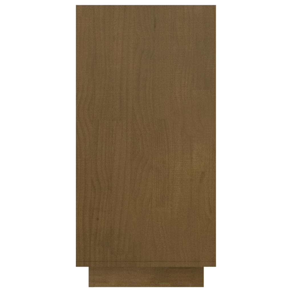 vidaXL Book Cabinet | Honey brown | Solid Pinewood | Medium | Storage 6