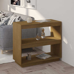 vidaXL Book Cabinet | Honey brown | Solid Pinewood | Medium | Storage 1