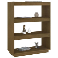 vidaXL Book Cabinet | Honey brown | Solid pinewood | Medium | Book Cabinet 4