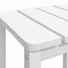 vidaXL Garden Table | White | HDPE (High Density Polyethylene) | 38x38x46 cm 6