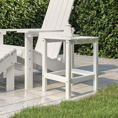 vidaXL Garden Table | White | HDPE (High Density Polyethylene) | 38x38x46 cm 1