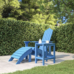 vidaXL Garden Table | Aqua Blue | HDPE | 38 x 38 x 46 cm | Durable 3