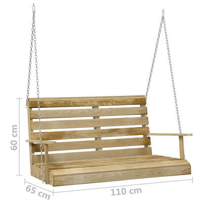 Swing Bench 110 cm Impregnated Pinewood