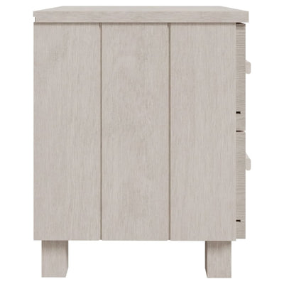 Bedside Cabinet HAMAR White 40x35x44.5 cm Solid Pinewood