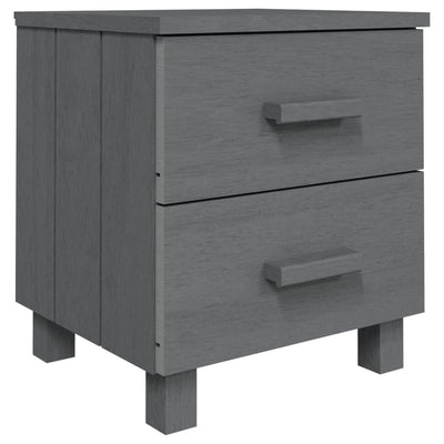 Bedside Cabinet HAMAR Dark Grey 40x35x44.5 cm Solid Pinewood