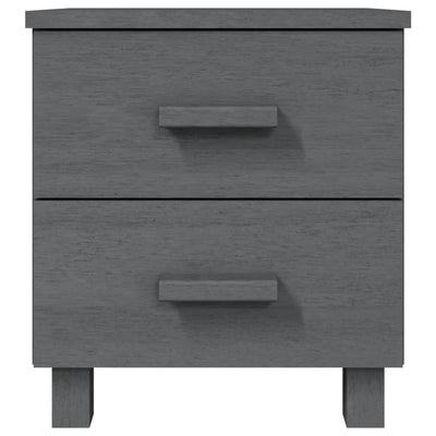 Bedside Cabinet HAMAR Dark Grey 40x35x44.5 cm Solid Pinewood