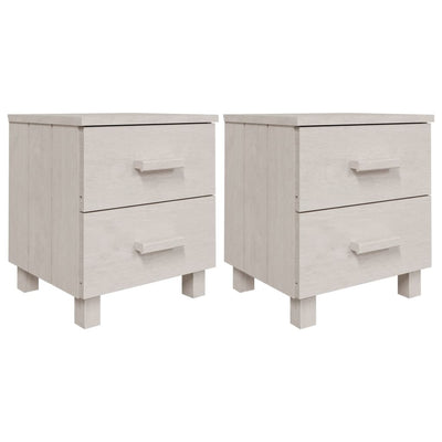 Bedside Cabinets HAMAR 2 pcs White 40x35x44.5 cm Solid Wood