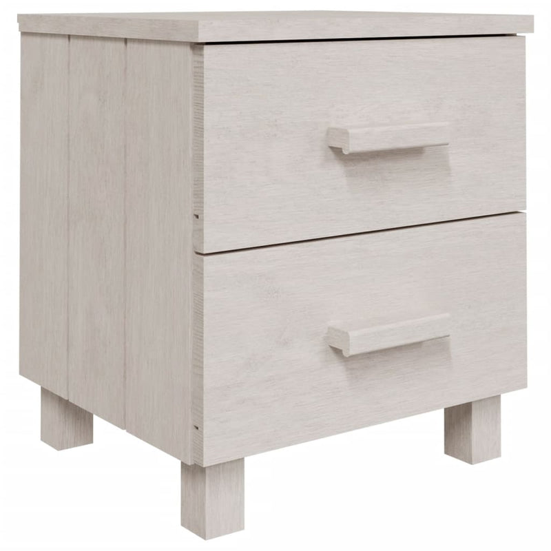 Bedside Cabinets HAMAR 2 pcs White 40x35x44.5 cm Solid Wood