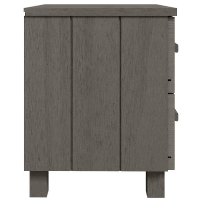 Bedside Cabinets HAMAR 2 pcs Light Grey 40x35x44.5cm Solid Wood