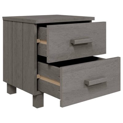 Bedside Cabinets HAMAR 2 pcs Light Grey 40x35x44.5cm Solid Wood