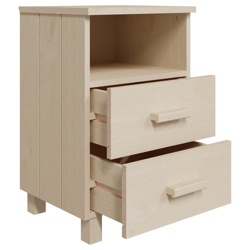 Bedside Cabinet HAMAR Honey Brown 40x35x62 cm Solid Wood Pine