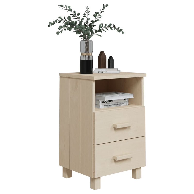 Bedside Cabinet HAMAR Honey Brown 40x35x62 cm Solid Wood Pine