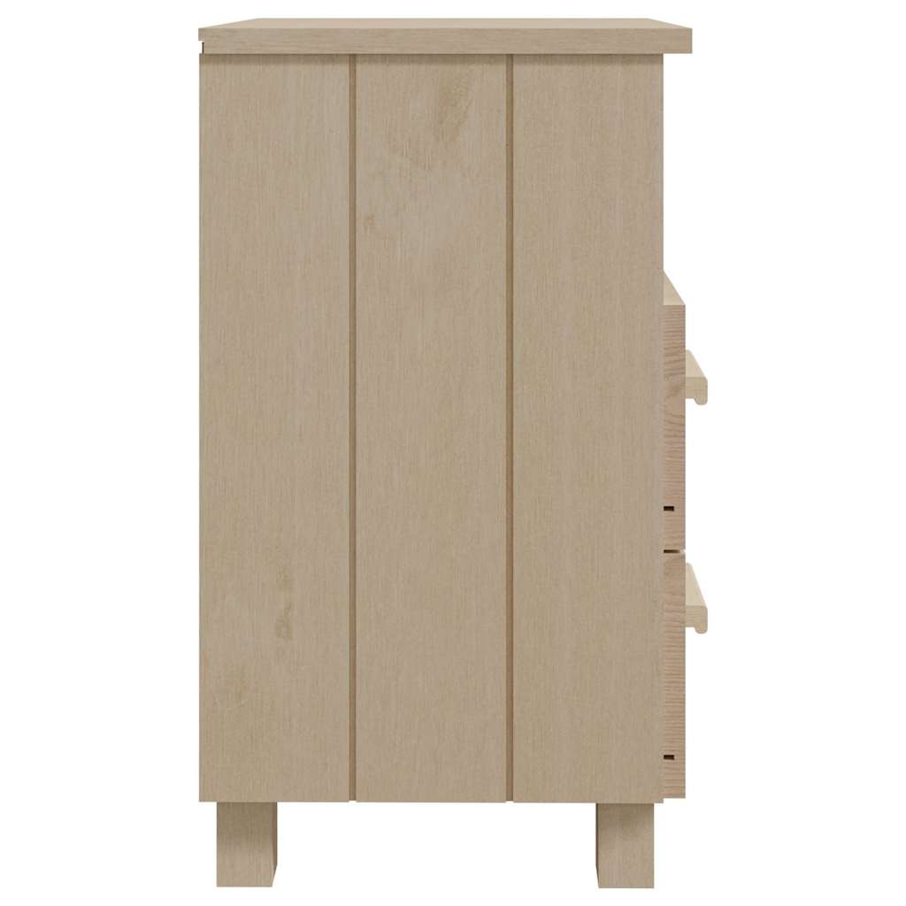 vidaXL Bedside Cabinet | Set of 2 | Honey brown | Solid pinewood, MDF 5
