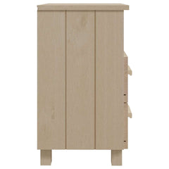 vidaXL Bedside Cabinet | Set of 2 | Honey brown | Solid pinewood, MDF 5