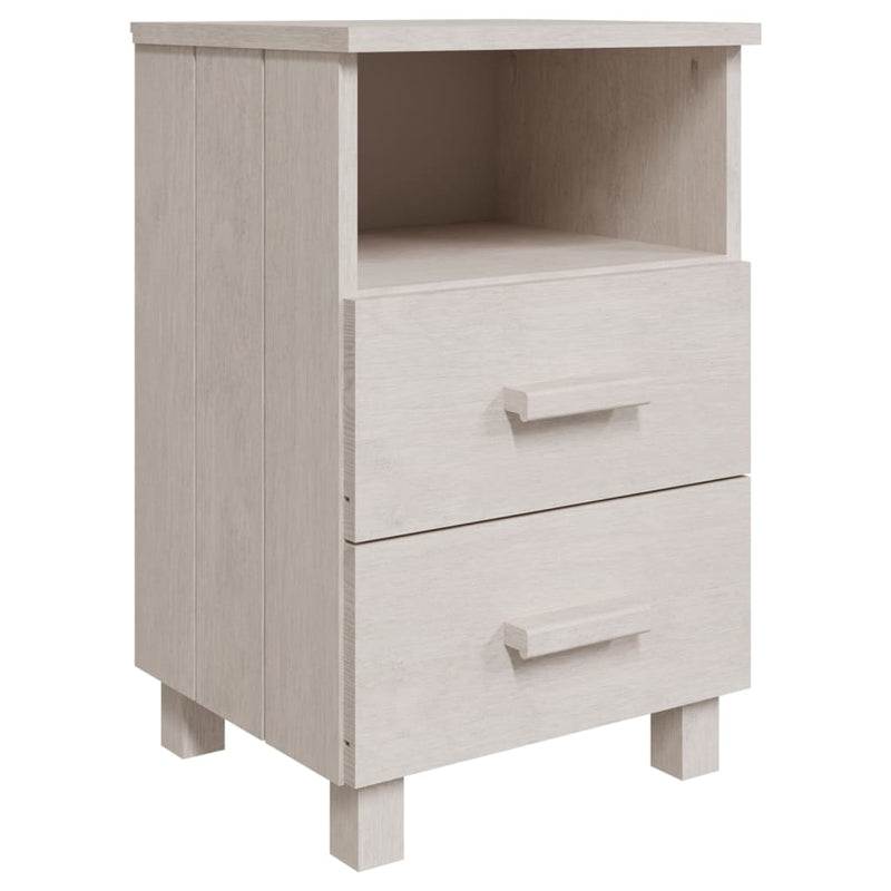 Bedside Cabinets HAMAR 2 pcs White 40x35x62 cm Solid Wood