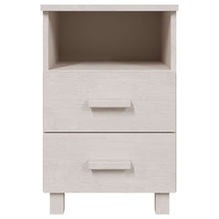 vidaXL Bedside Cabinet | Set of 2 | White | Solid pinewood, MDF | Compact 4