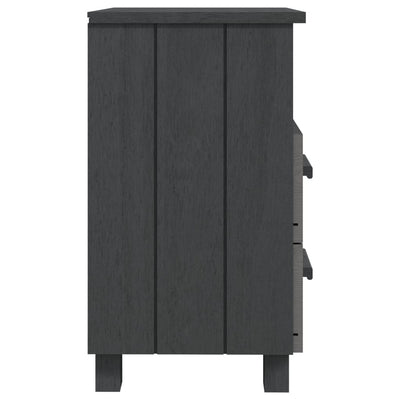 Bedside Cabinets HAMAR 2 pcs Dark Grey 40x35x62 cm Solid Wood