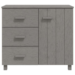 Sideboard "HAMAR" 90x40x80 cm Solid Pinewood Light grey