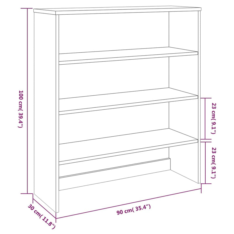 Top for Highboard HAMAR White 90x30x100cm Solid Wood Pine