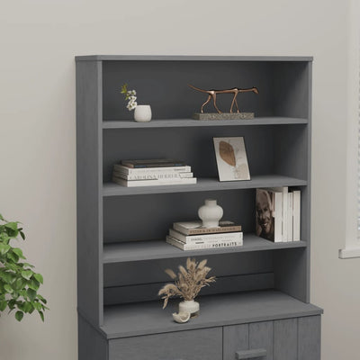 Top for Highboard HAMAR Dark Grey 90x30x100cm Solid Wood Pine