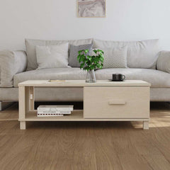 vidaXL Coffee Table | Honey brown | Solid pinewood, MDF | 100x55x35 cm 3
