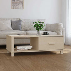 vidaXL Coffee Table | Honey brown | Solid pinewood, MDF | 100x55x35 cm 1