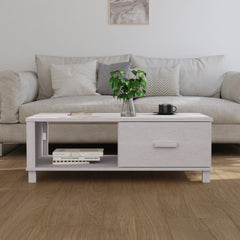 vidaXL Coffee Table | White | Solid Pine Wood, MDF | Medium | Coffee Table 3
