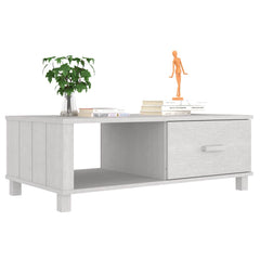vidaXL Coffee Table | White | Solid Pine Wood, MDF | Medium | Coffee Table 4