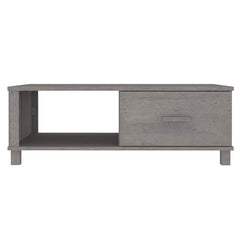 vidaXL Coffee Table | Light grey | Solid pinewood, MDF | Medium | Coffee Table 5