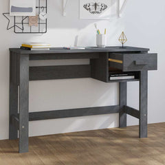 vidaXL Desk | Dark Grey | Solid Pine Wood, MDF | Medium | Desk | Rectangular 3