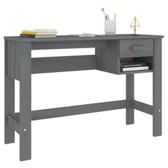 vidaXL Desk | Dark Grey | Solid Pine Wood, MDF | Medium | Desk | Rectangular 4