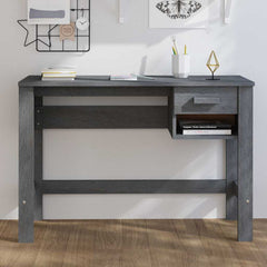 vidaXL Desk | Dark Grey | Solid Pine Wood, MDF | Medium | Desk | Rectangular 1