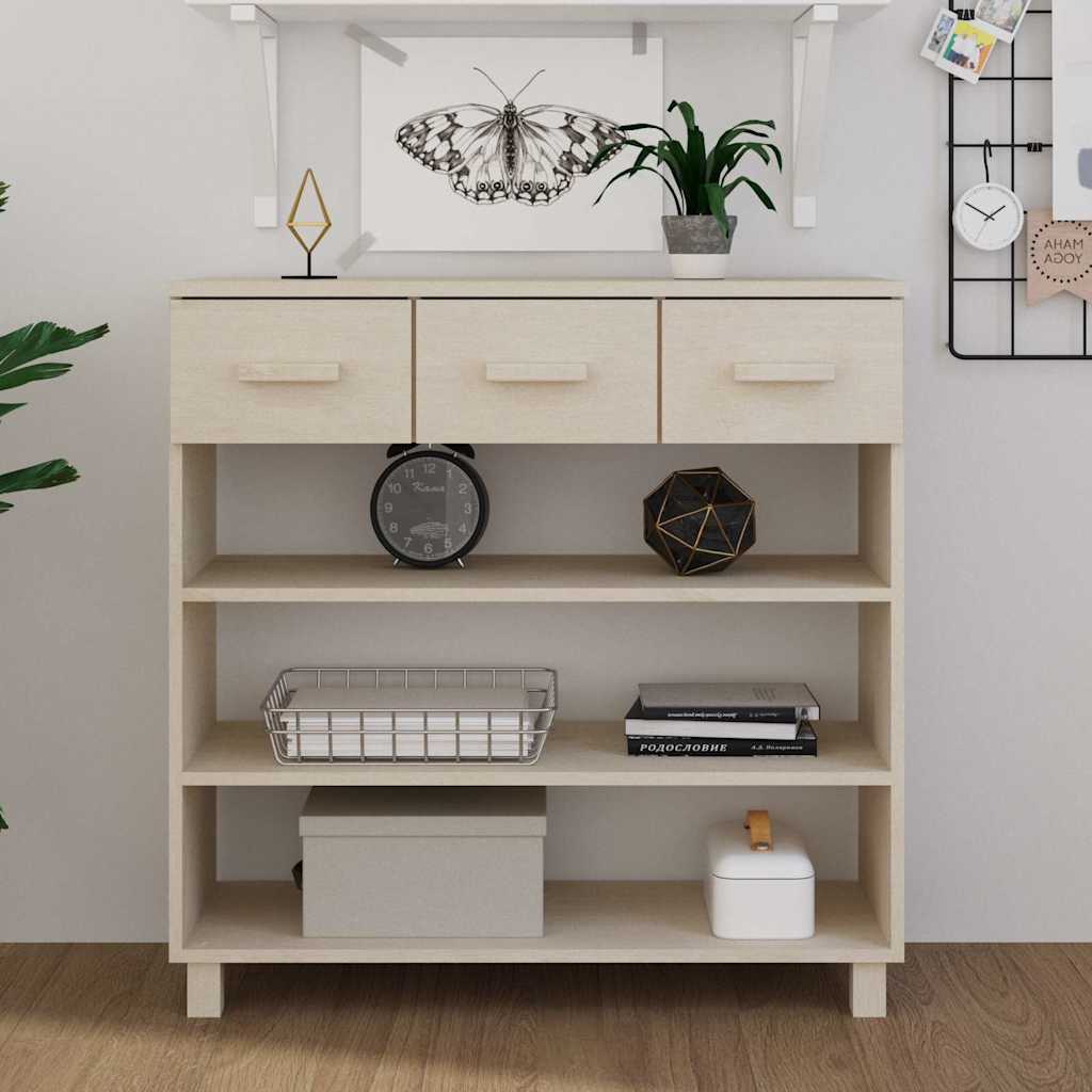 vidaXL Console Table | Honey brown | Solid pine wood, MDF | Medium 1