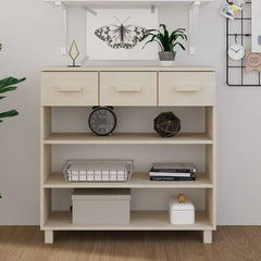 vidaXL Console Table | Honey brown | Solid pine wood, MDF | Medium 1