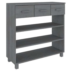 vidaXL Console Table | Dark Grey | Solid Pinewood, MDF | Standard 2