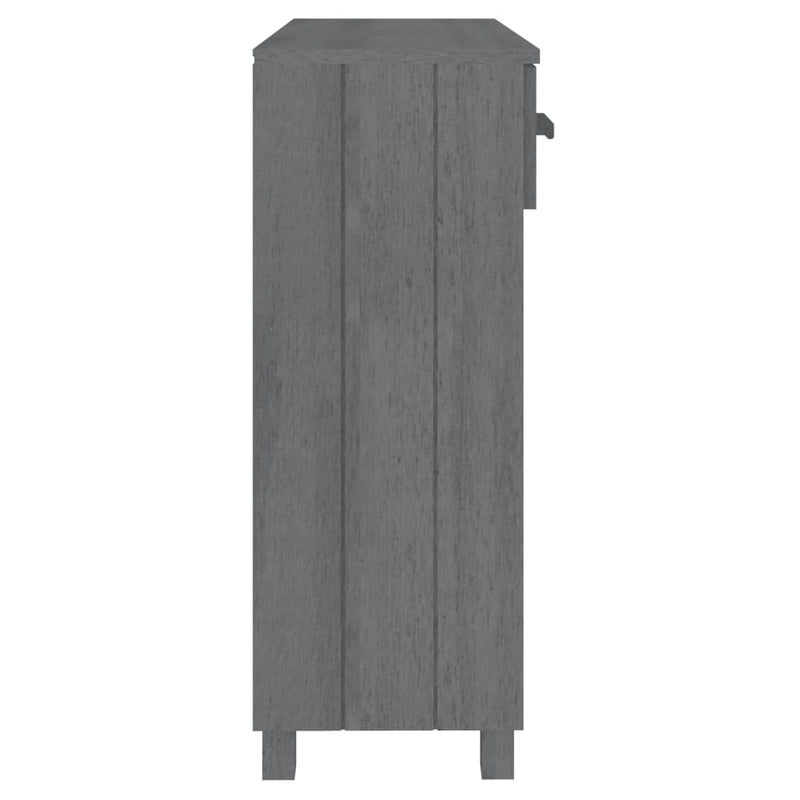 Console Table HAMAR Dark Grey 90x35x90 cm Solid Wood Pine