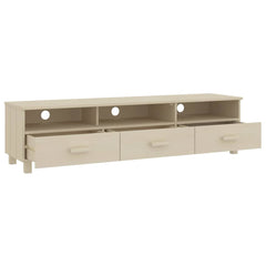vidaXL TV Cabinet | Honey Brown | Solid Pinewood | Medium | TV Cabinet 5