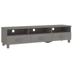 vidaXL Tv Cabinet | Light grey | Solid pinewood, MDF | Medium | Tv Cabinet 2