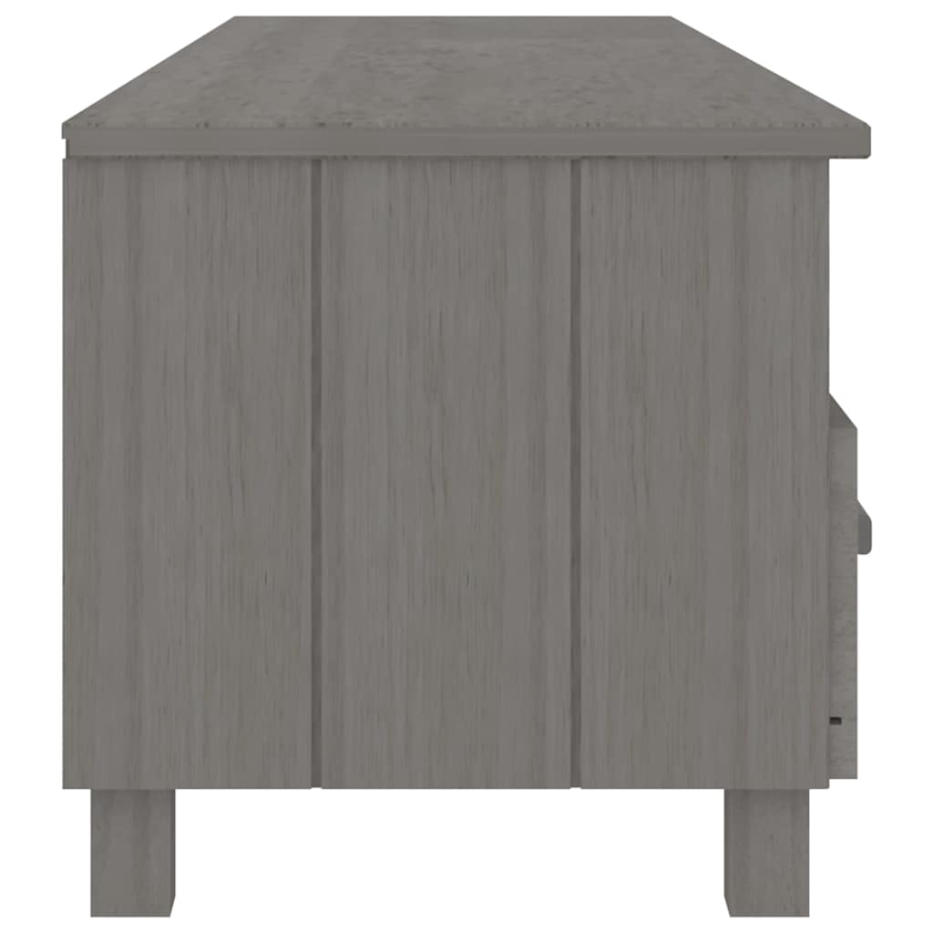 vidaXL Tv Cabinet | Light grey | Solid pinewood, MDF | Medium | Tv Cabinet 4