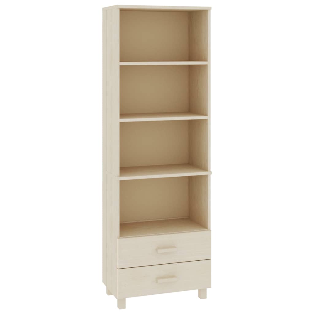 Highboard "HAMAR" 60x35x180 cm Solid Wood Pine Honey brown