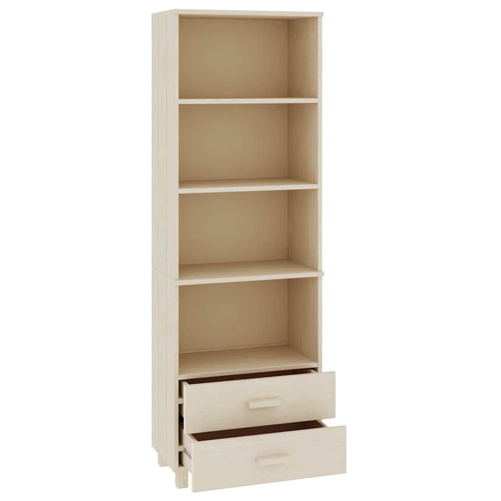 Highboard "HAMAR" 60x35x180 cm Solid Wood Pine Honey brown