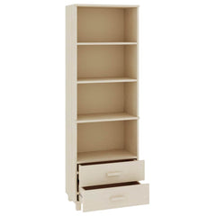Highboard "HAMAR" 60x35x180 cm Solid Wood Pine Honey brown