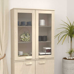 Top for Highboard"HAMAR" 85x35x100cm Solid Wood Pine Honey brown