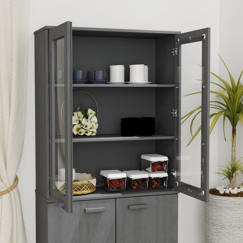 Top for Highboard HAMAR Dark Grey 85x35x100cm Solid Wood Pine